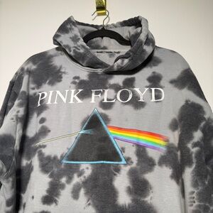 Pink Floyd Tie-Dye Hoodie with Prism Graphic Mens Large Concert Graphic